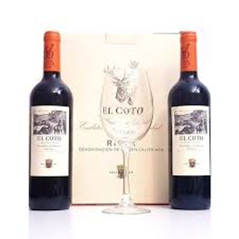 Rioja El Coto pack 2 unidades + copa