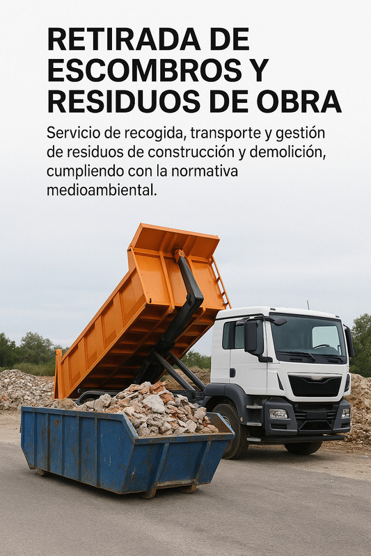 Retirada de escombros y residuos de obra