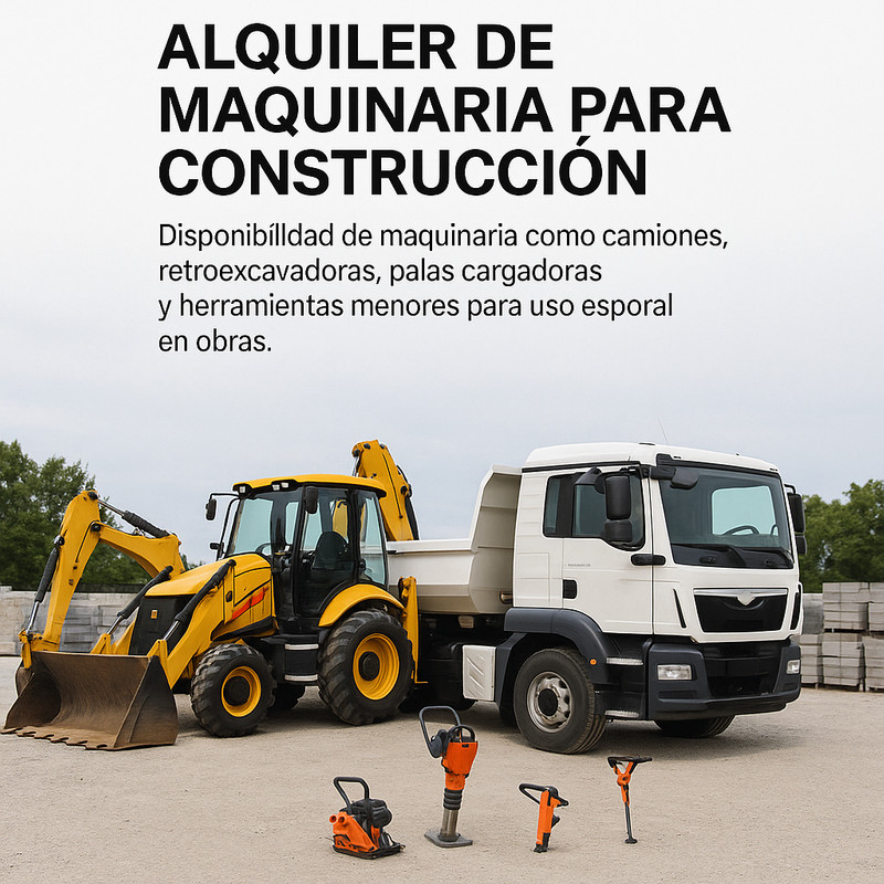 Alquiler de maquinaria para construcción